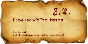 Eibenschütz Metta névjegykártya